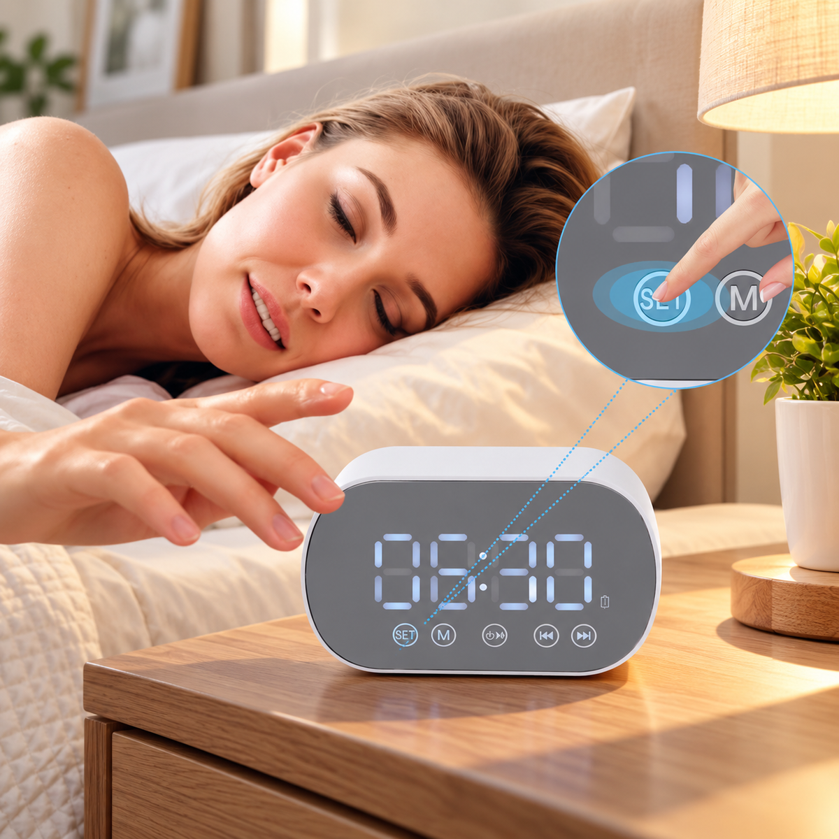 FM Radio Digital Alarm Clock