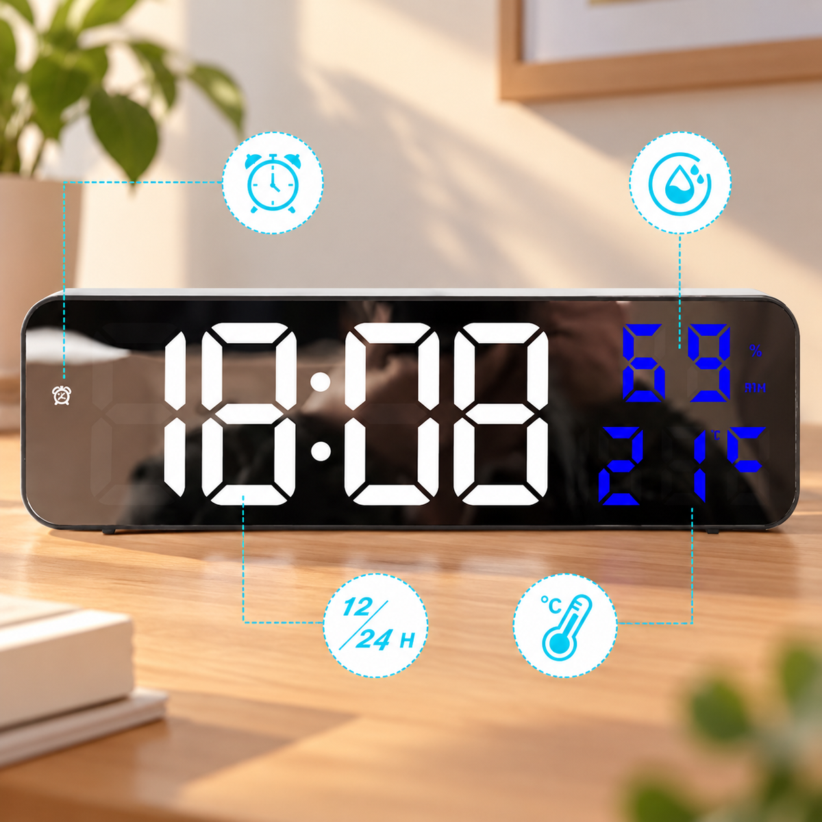 Large LED Wall & Desk Clock
