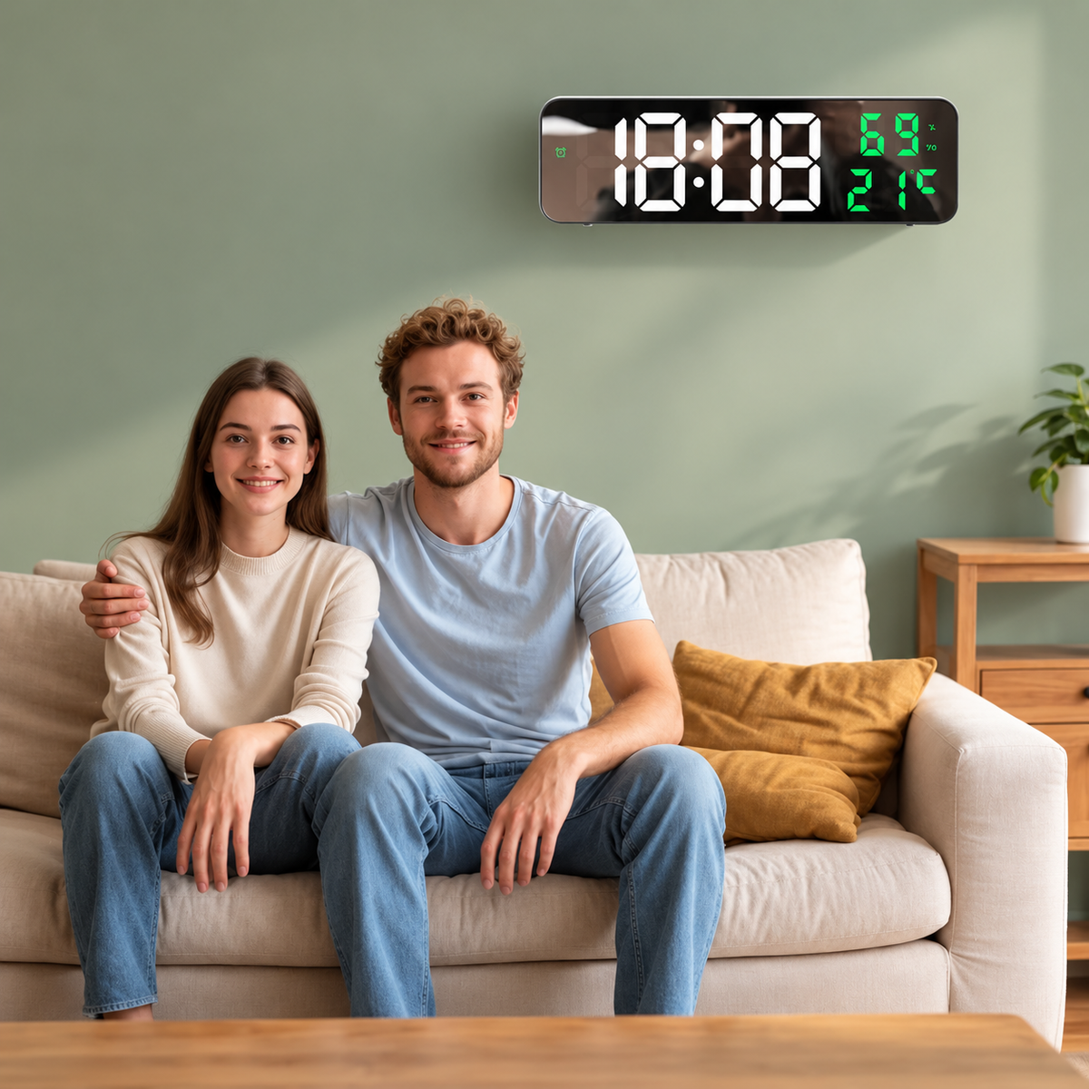 Large LED Wall & Desk Clock