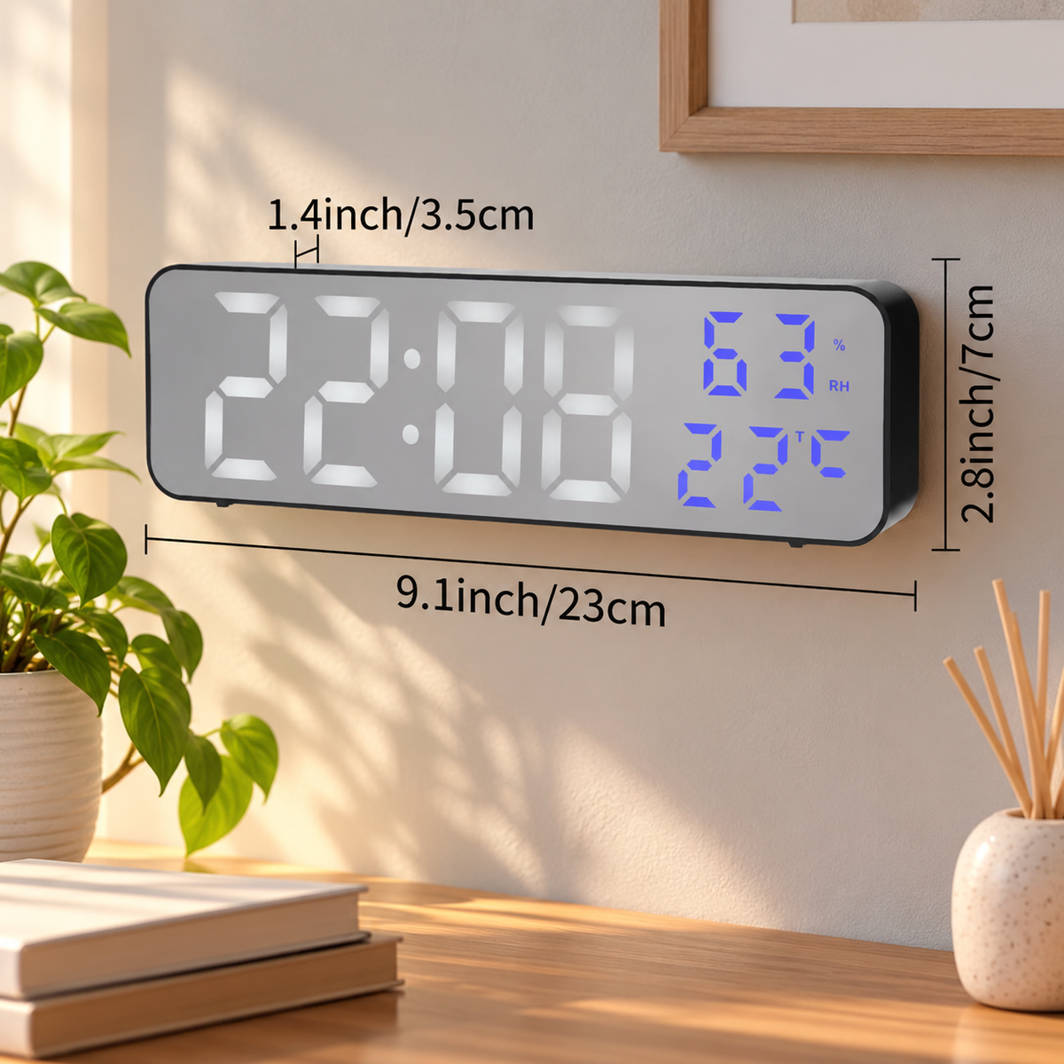 Large LED Wall & Desk Clock