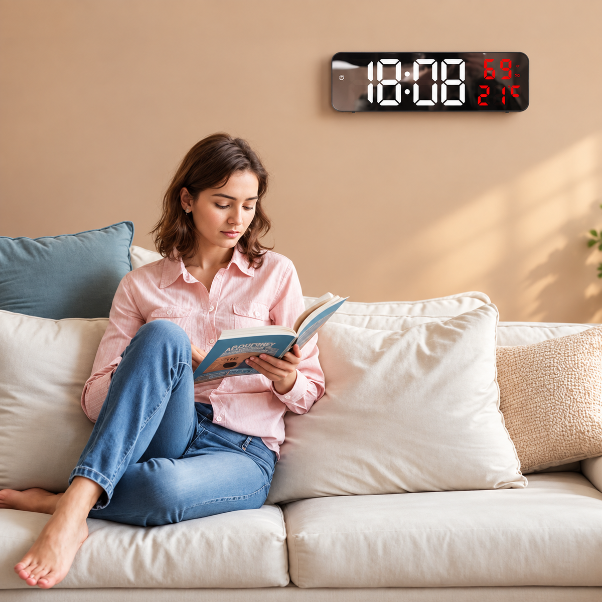 Large LED Wall & Desk Clock