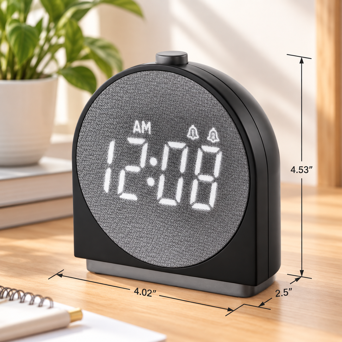 Fabric Display Charging Alarm Clock