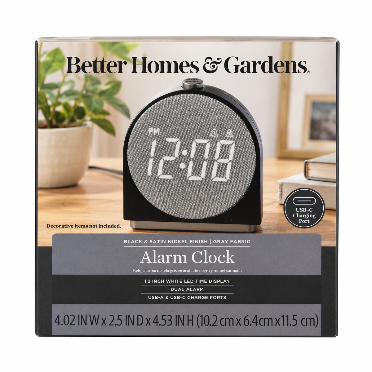 Fabric Display Charging Alarm Clock