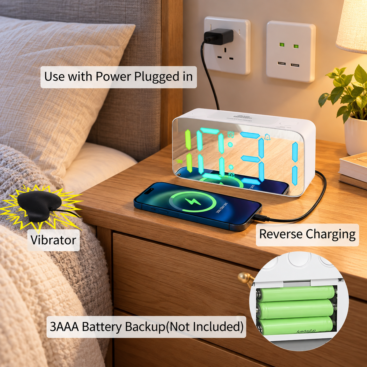 Compact LED Digital Alarm Clock