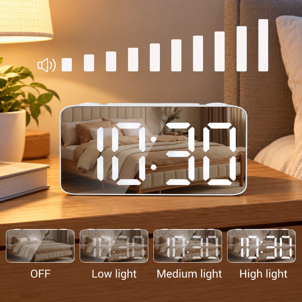 Compact LED Digital Alarm Clock