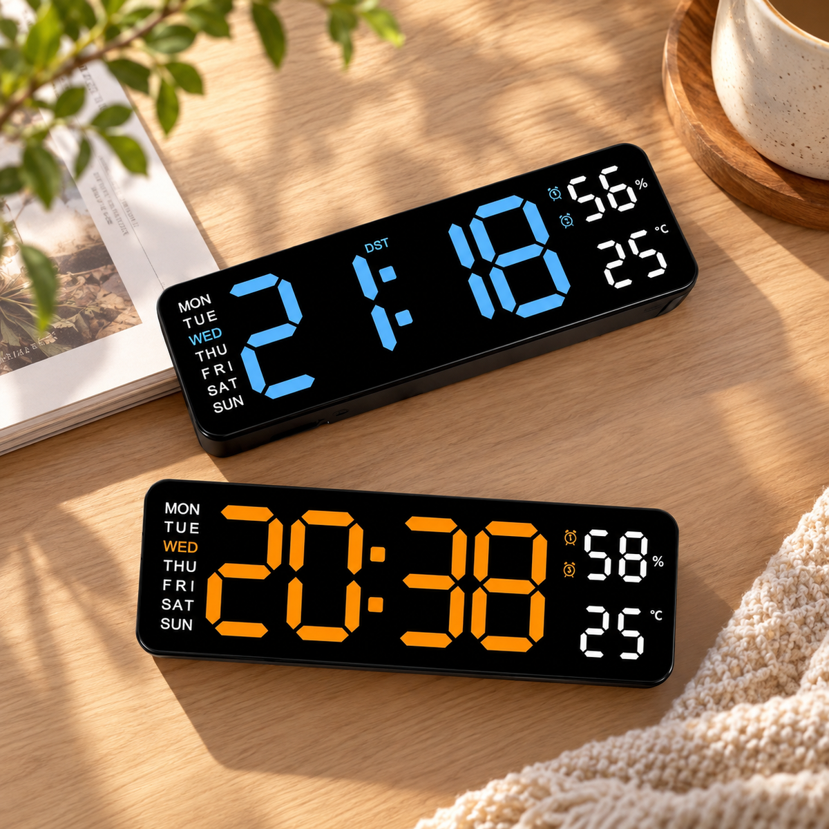 Large LED Digital Wall Clock